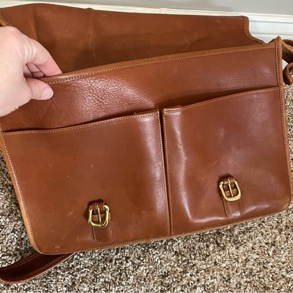Vintage Coach leather briefcase cognac brown - Picture 4 of 12